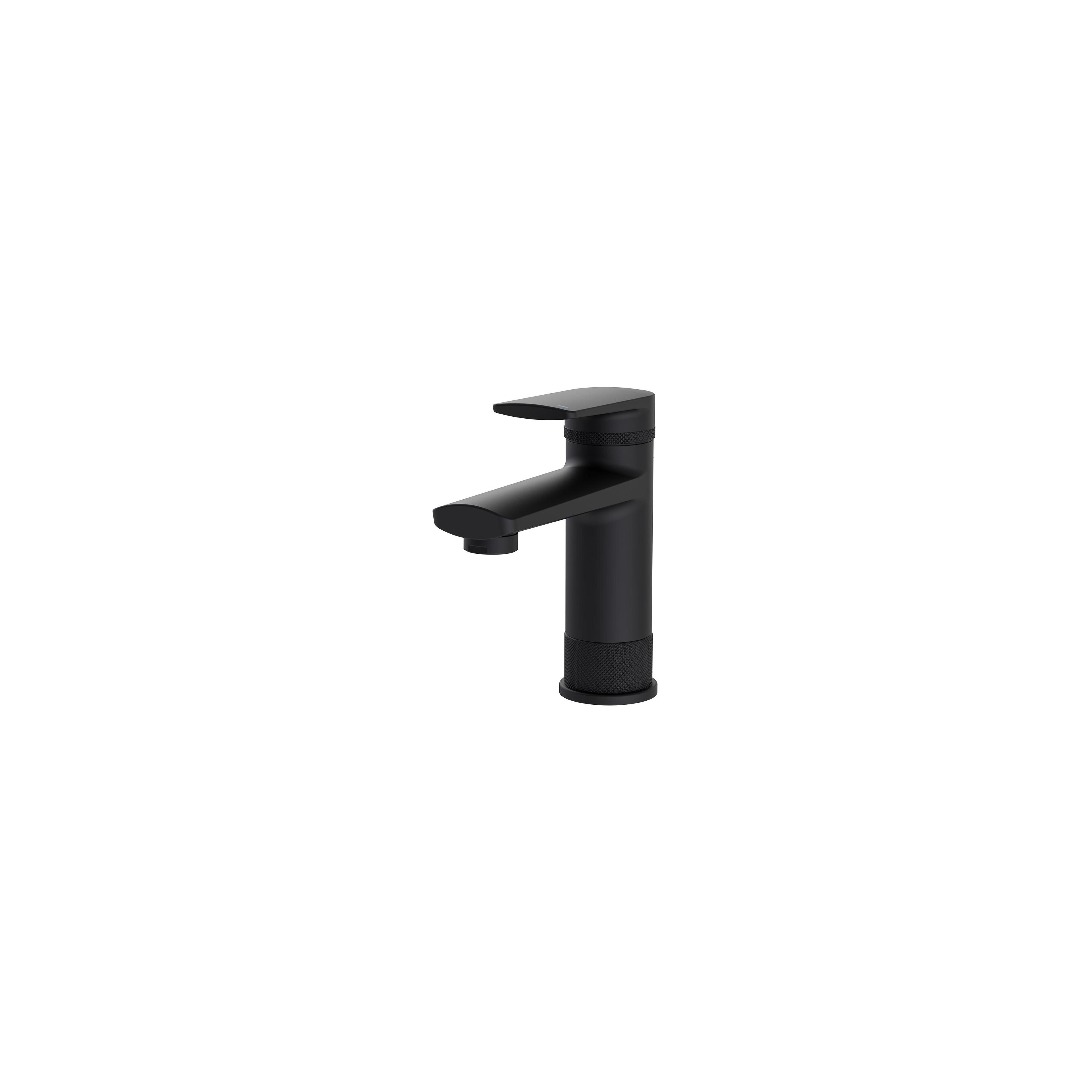 Robinet de salle de bain mitigeur bec bas noir H17cm GRIFO STUDIO
