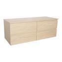 Meuble double vasque décor chêne 120 cm
