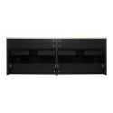 Meuble double vasque noir carbone 120 cm
