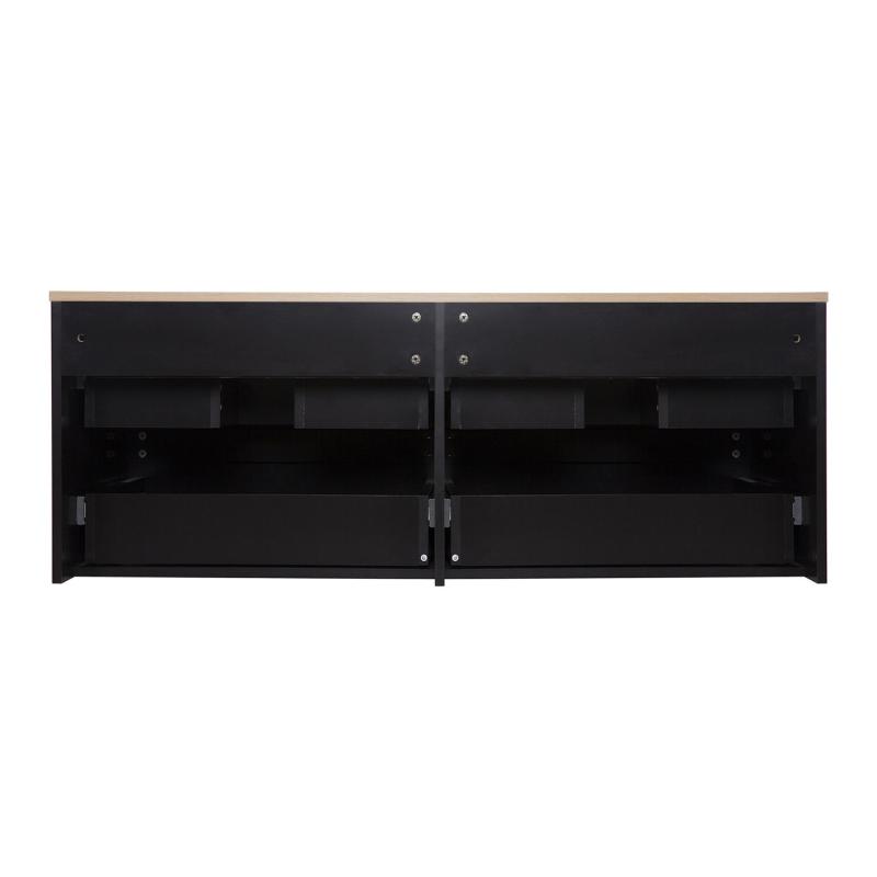 Meuble double vasque noir carbone 120 cm