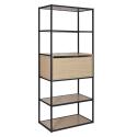 Portant vêtements bois et métal L80 x H184,5 cm -  OSLO
