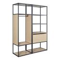 Portants vêtements bois et métal noir OSLO - Lot de 2