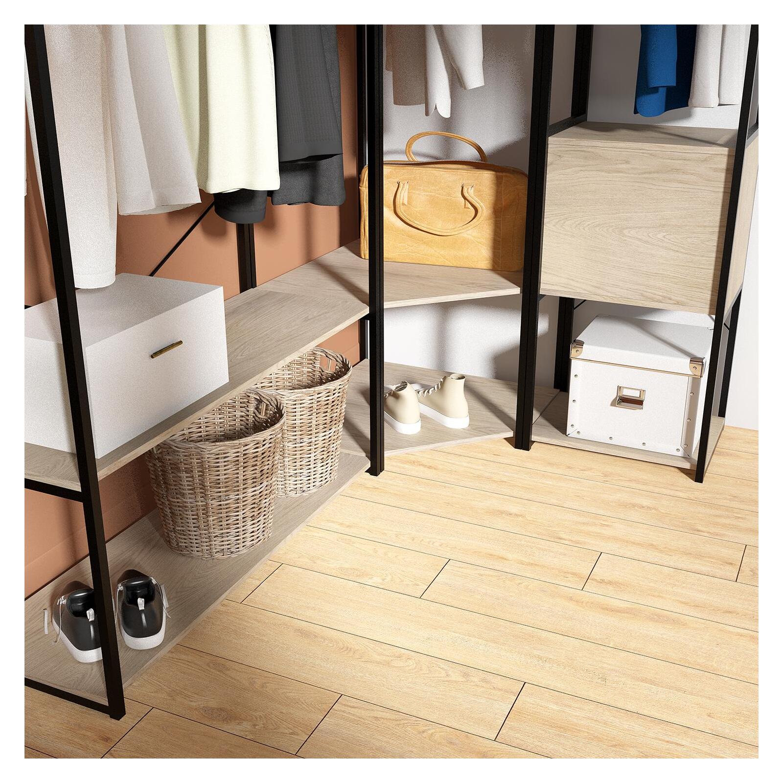 Portants vêtements bois et  métal avec module fermé - Lot de 3 - JUNE