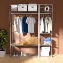 Portants Vêtements en bois et métal blanc - Lot de 2 - JUNE