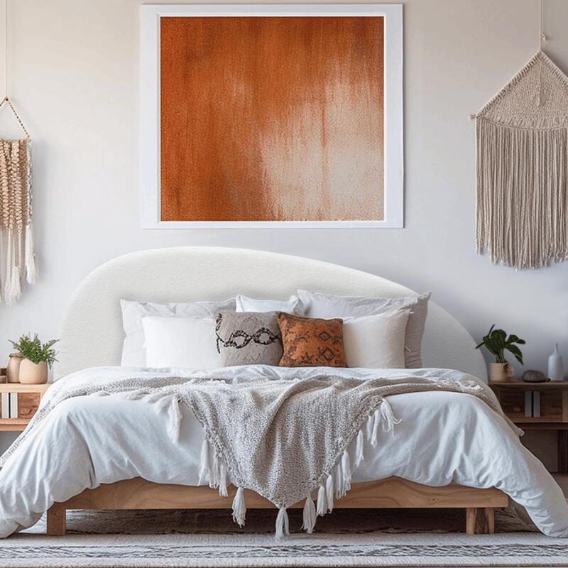 Tête de lit tissu bouclette 165 cm LENA