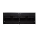 Ensemble meuble double vasque noir carbone 120 cm + 2 vasques + 2 robinets + 2 miroirs + colonne