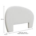 Tête de lit tissu bouclette 165 cm LENA