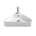 Vasque d'angle à poser en céramique blanche 42,5 cm MARGAUX