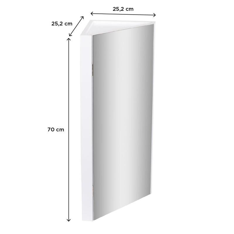 Armoire de toilette d'angle CLEO Blanc mat MobIn