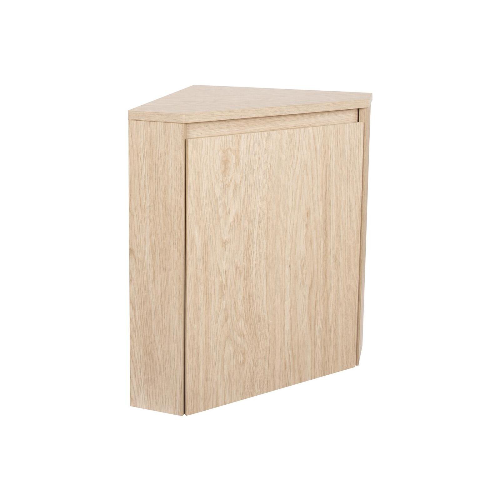 Meuble lave-mains d'angle décor chêne Meuble lave-mains d'angle décor chêne