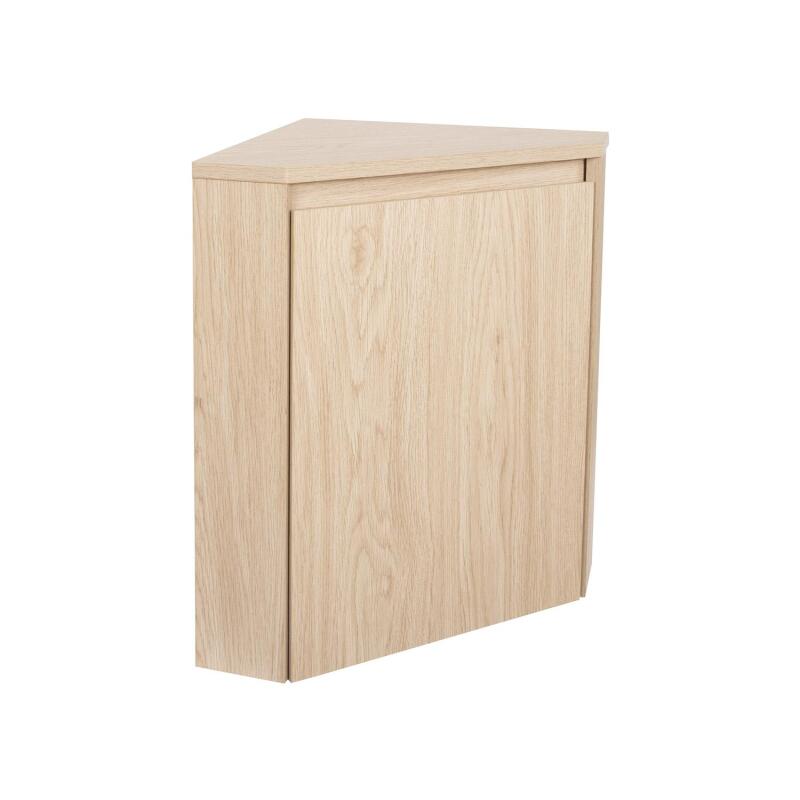 Meuble lave-mains d'angle décor chêne