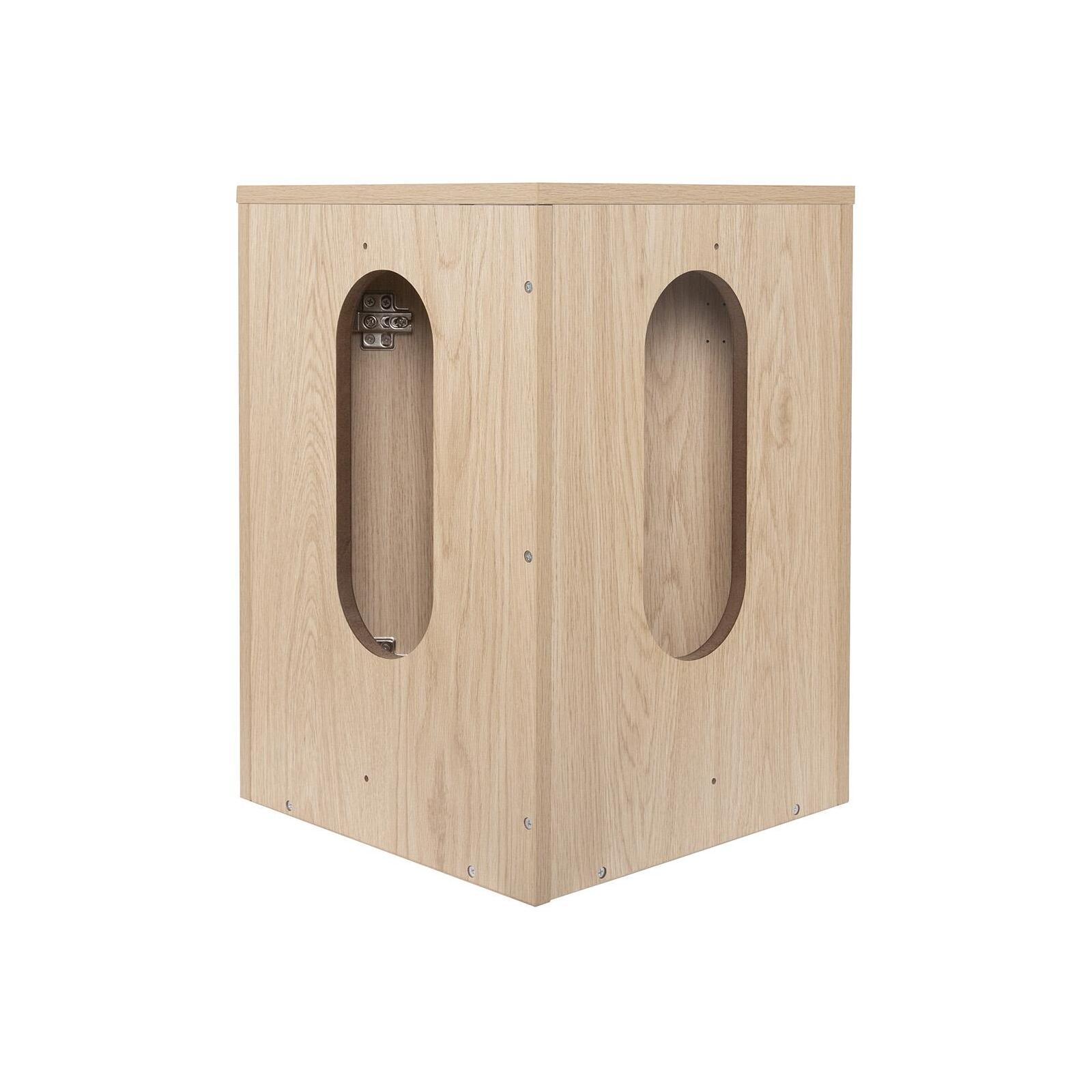 Meuble lave-mains d'angle décor chêne Meuble lave-mains d'angle décor chêne