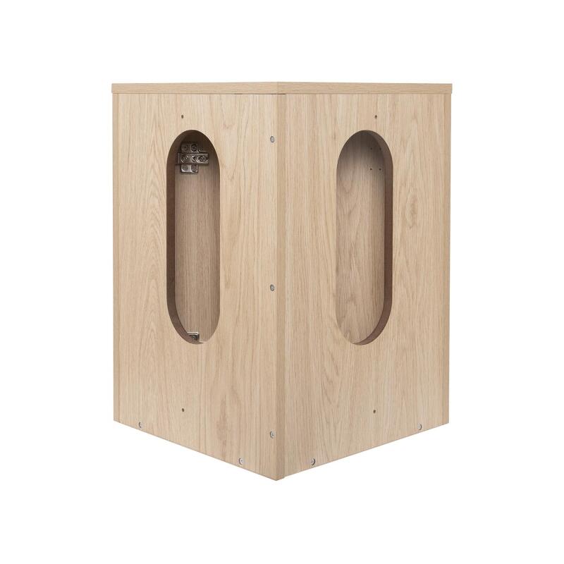 Meuble lave-mains d'angle décor chêne