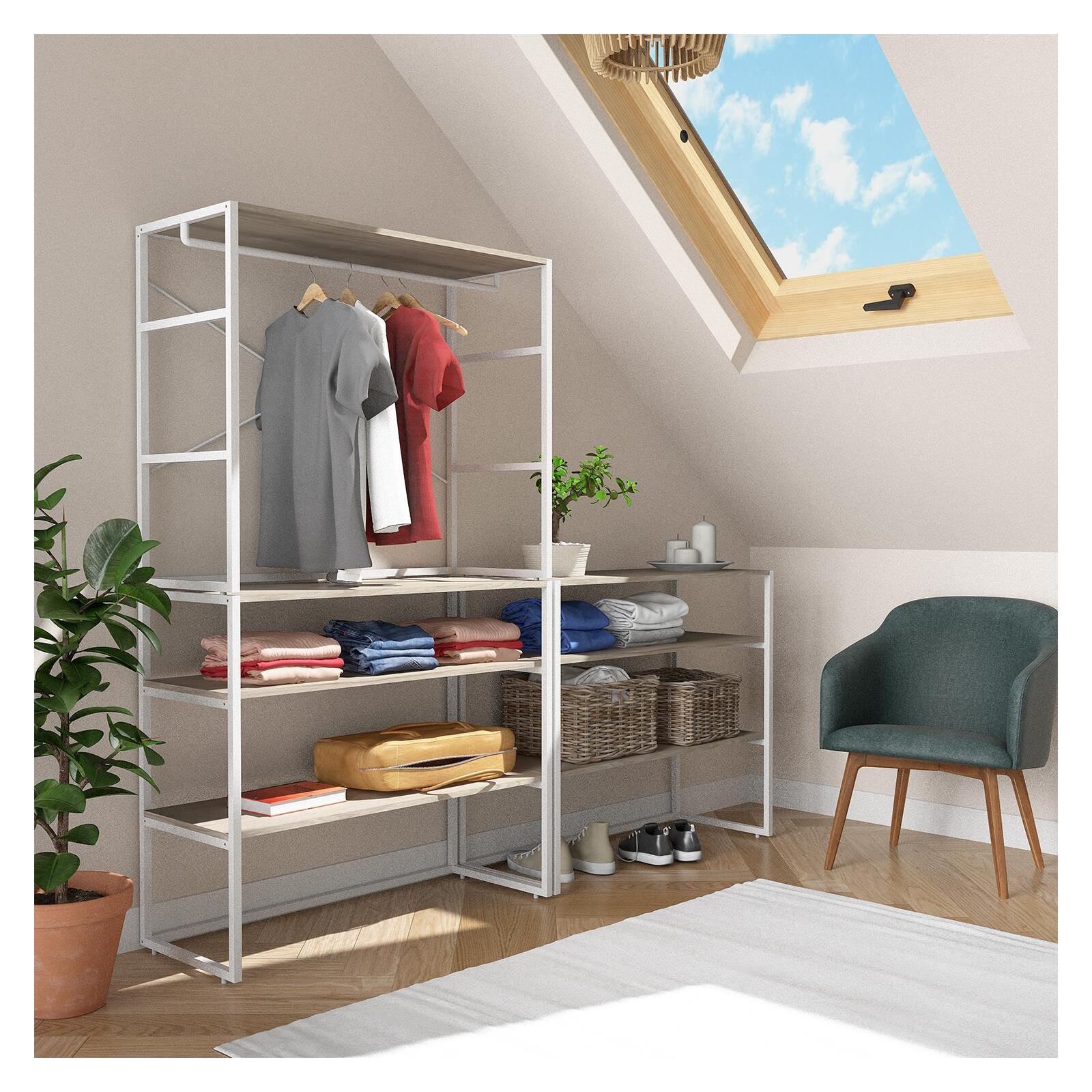 Portants vêtements sous combles modulables - Lot de 3 Portants vêtements sous combles modulables - Lot de 3