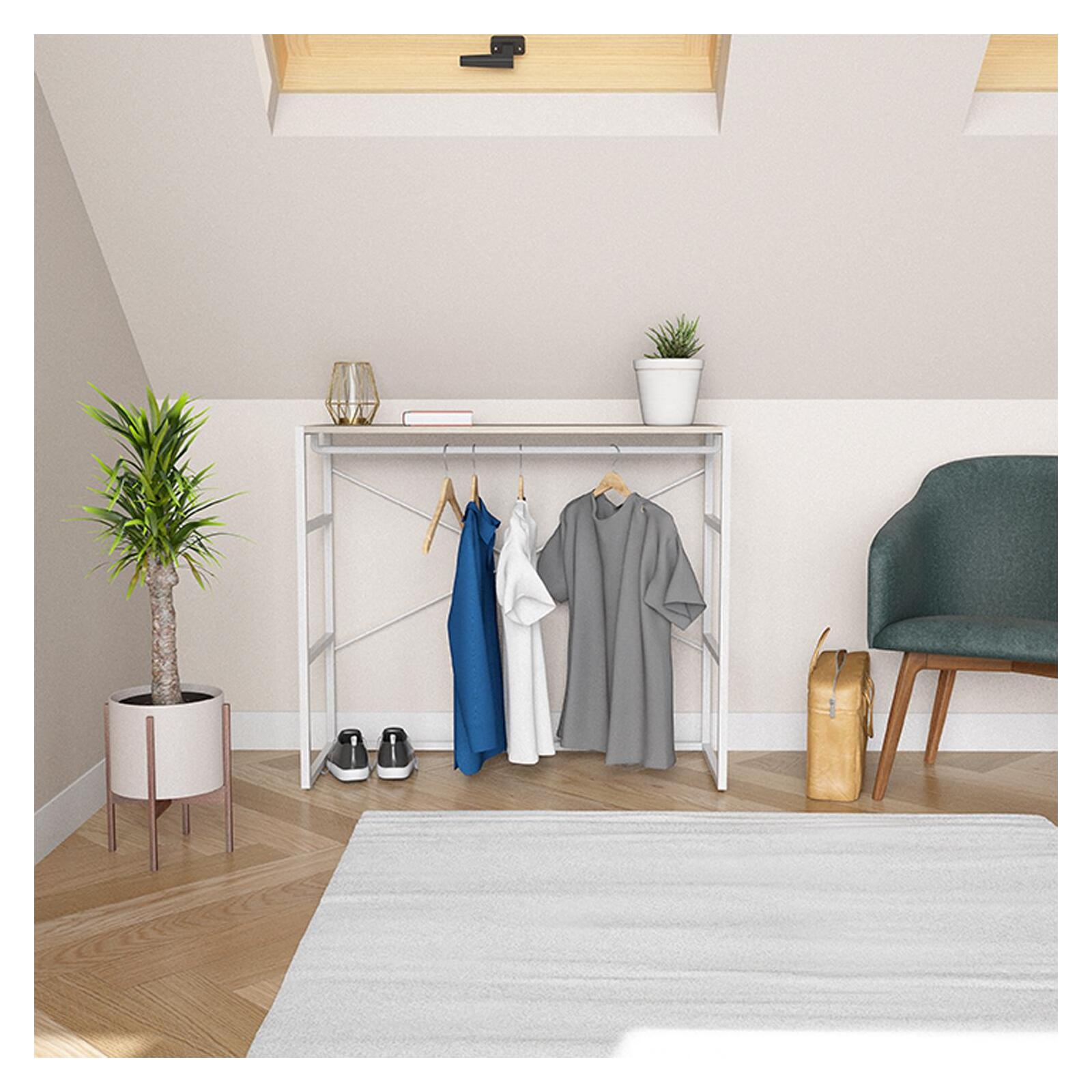 Portant vêtements sous combles penderie L100 x H85 cm