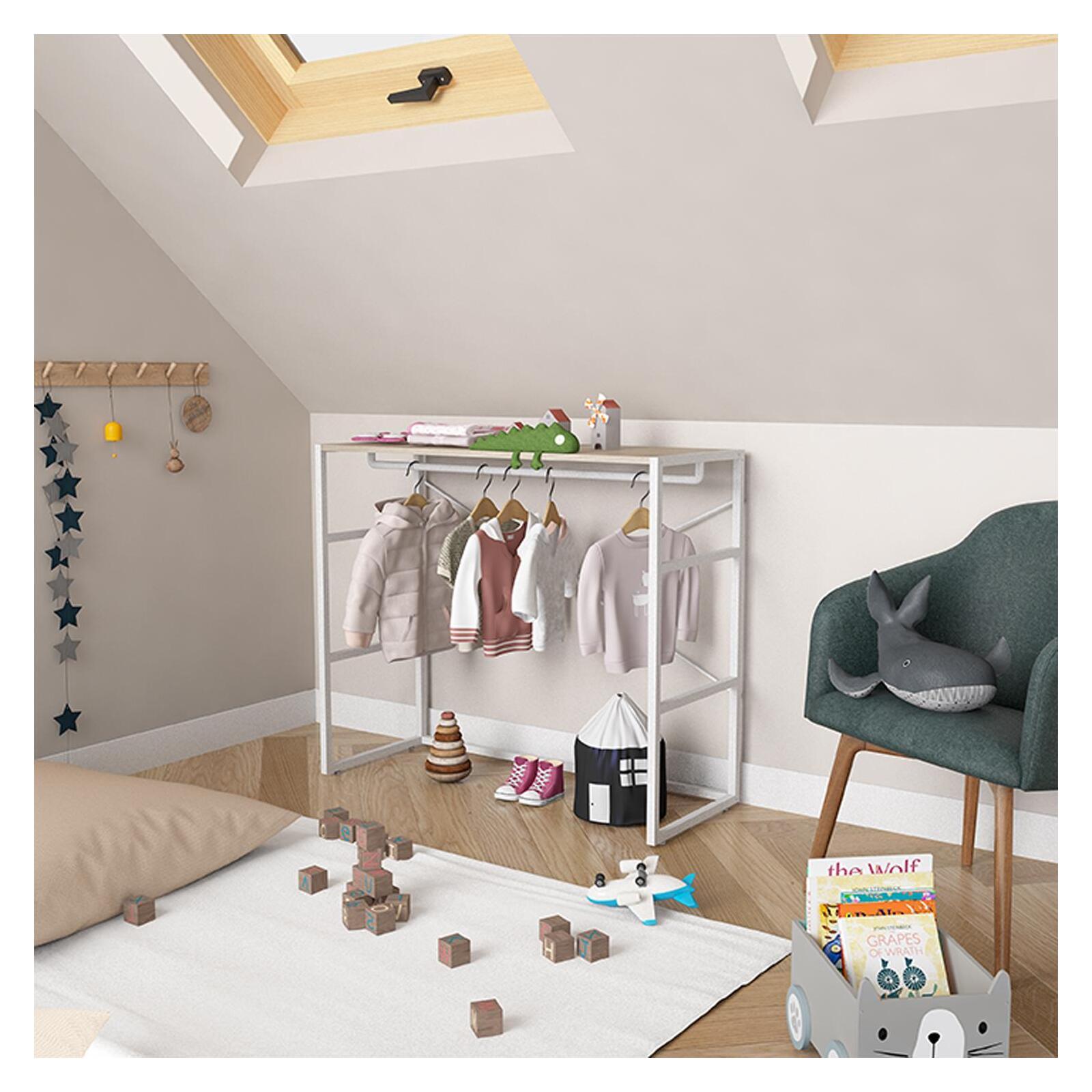 Portant vêtements sous combles penderie L100 x H85 cm