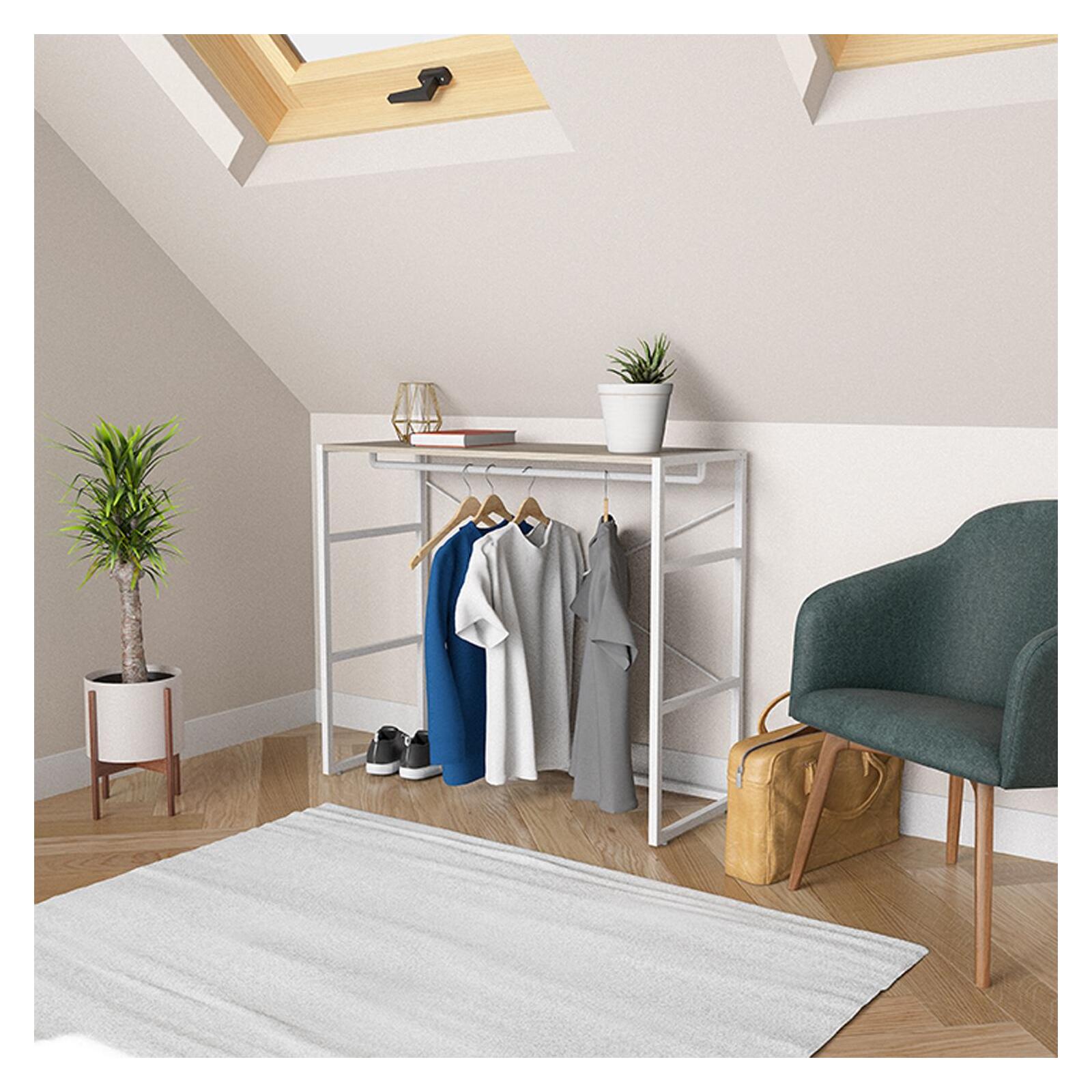 Portant vêtements sous combles penderie L100 x H85 cm