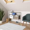 Portant vêtements sous combles étagères L100 x H85 cm