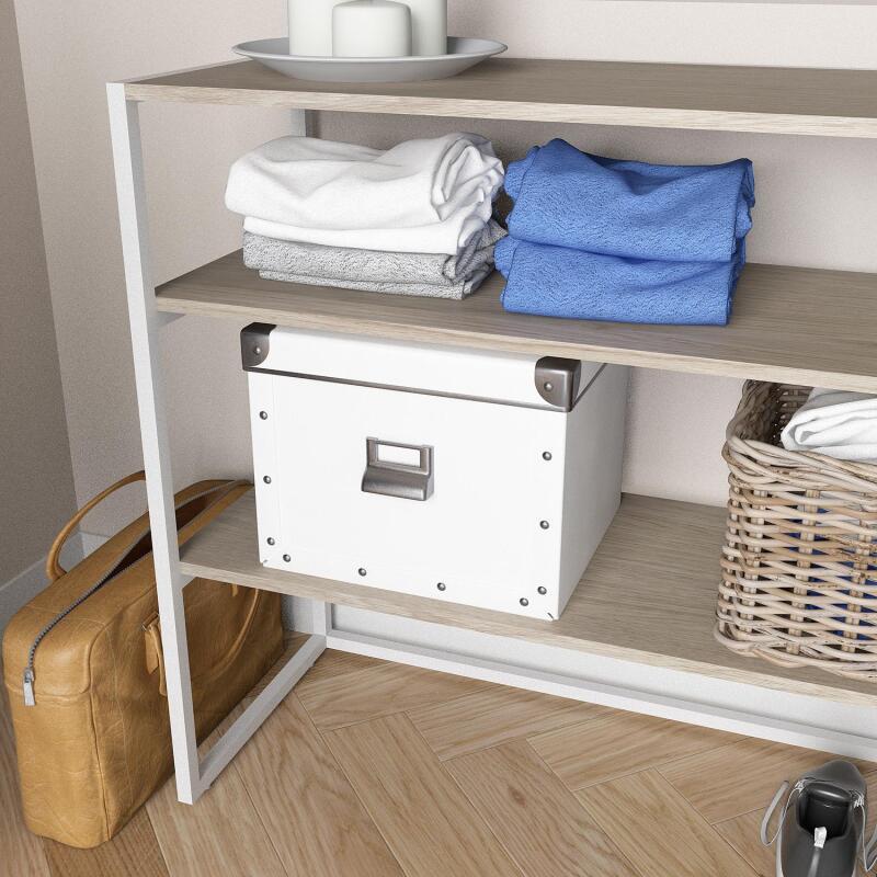 Portant vêtements sous combles étagères L100 x H85 cm
