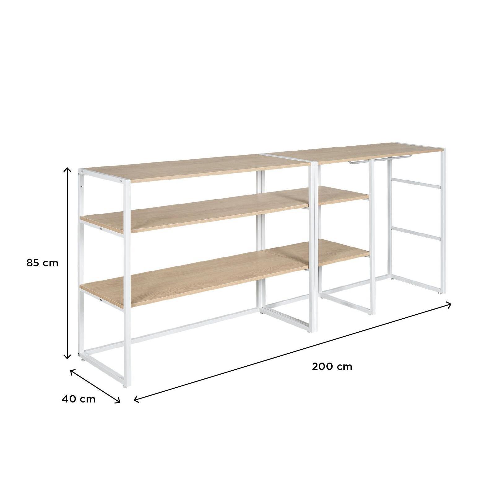 Portants vêtements sous combles modulables - Lot de 2