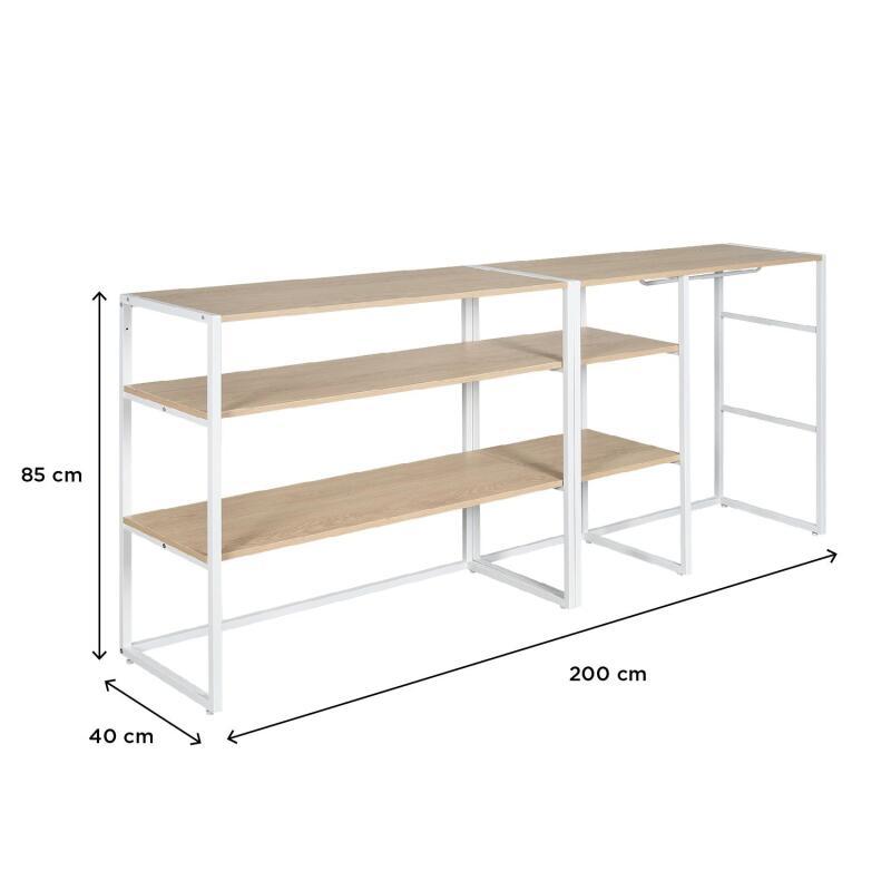 Portants vêtements sous combles modulables - Lot de 2