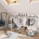 Portants vêtements sous combles modulables - Lot de 2