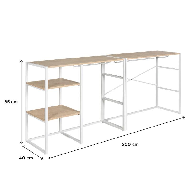 Portants vêtements sous combles modulables - Lot de 2