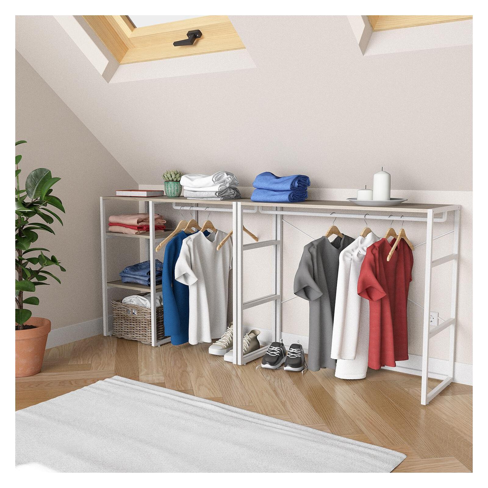 Portants vêtements sous combles modulables - Lot de 2