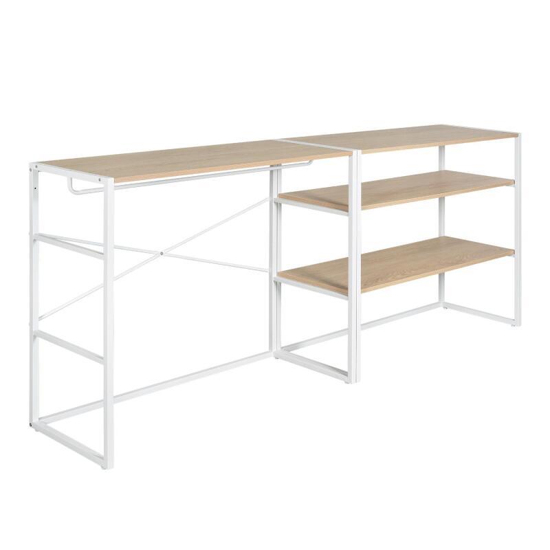 Portants vêtements sous combles bois et métal modulables - Lot de 2