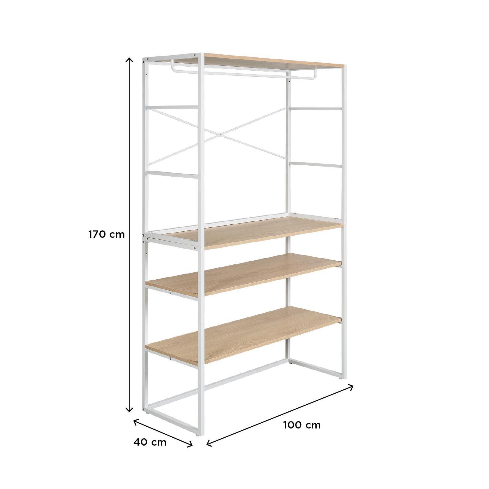 Portants vêtements sous combles bois et métal modulables - Lot de 2 Portants vêtements sous combles bois et métal modulables - Lot de 2
