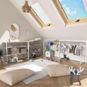 Portants vêtements sous combles modulables - Lot de 4