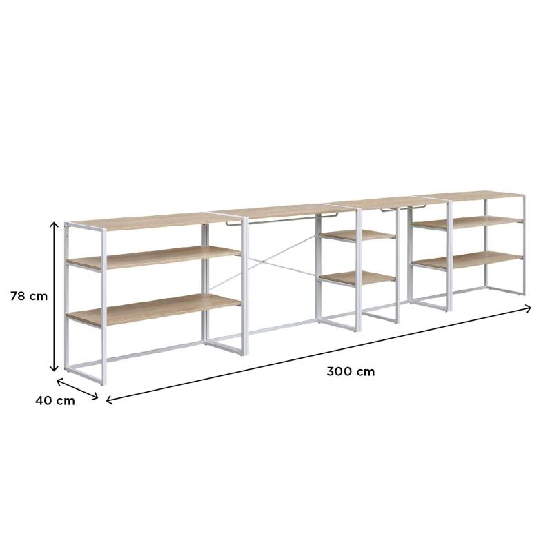 Portants vêtements sous combles modulables - Lot de 4