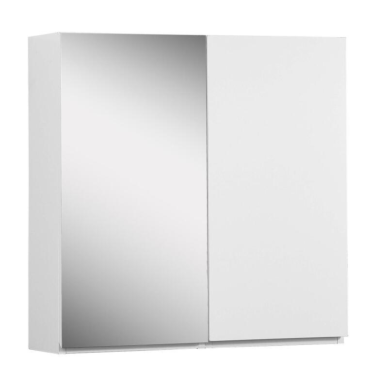 Armoire de toilette 60cm blanche porte + miroir