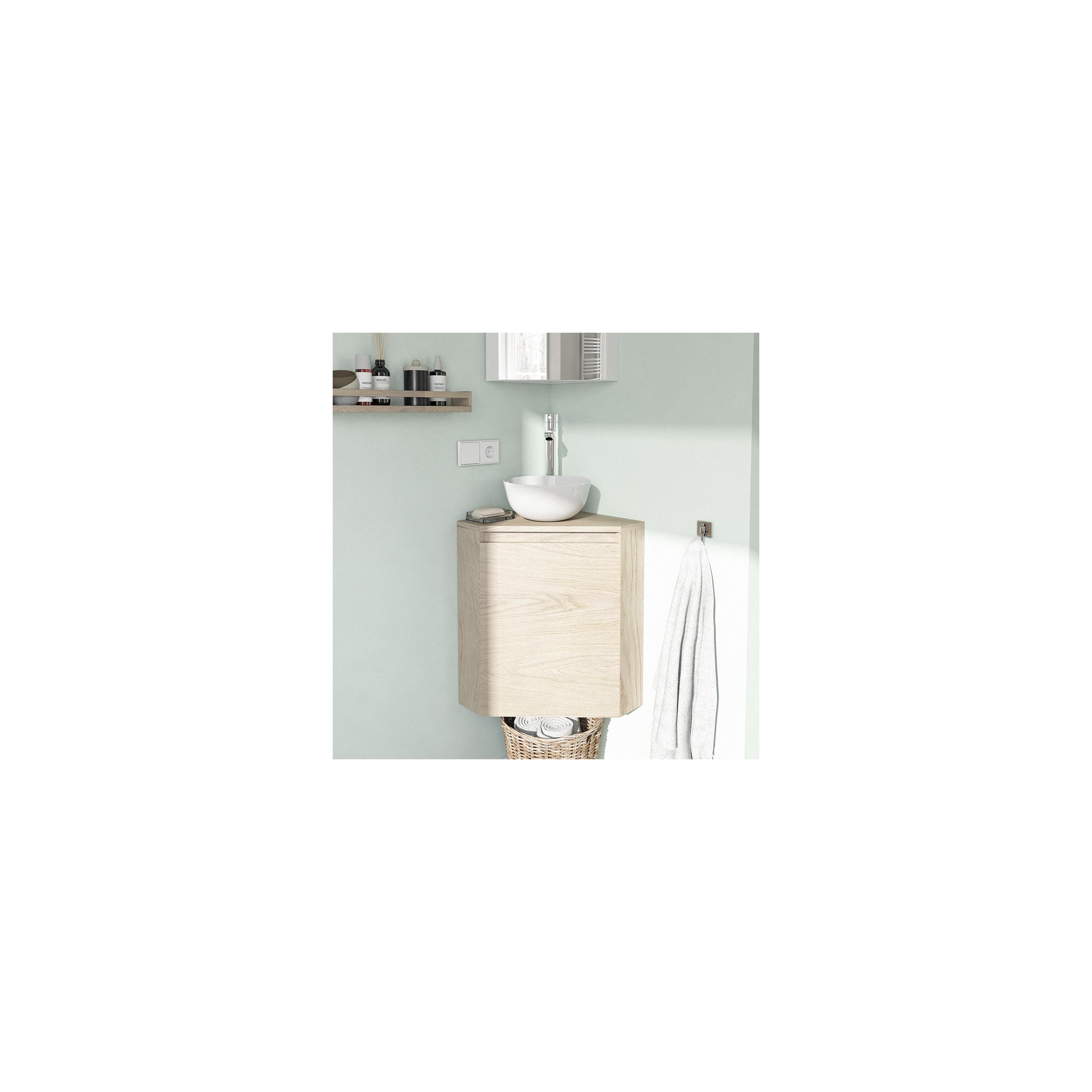 Meuble lave-mains d'angle vasque sorrento Couleur décor chêne Mob In | La Redoute