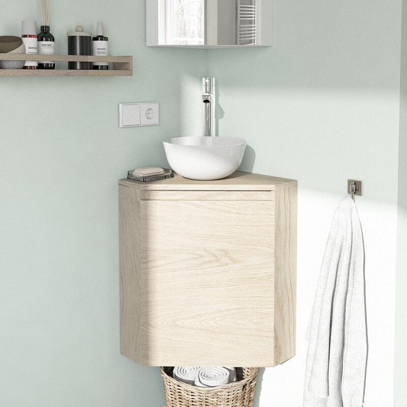 Ensemble lave-mains angle sorrento avec vasque + robinet