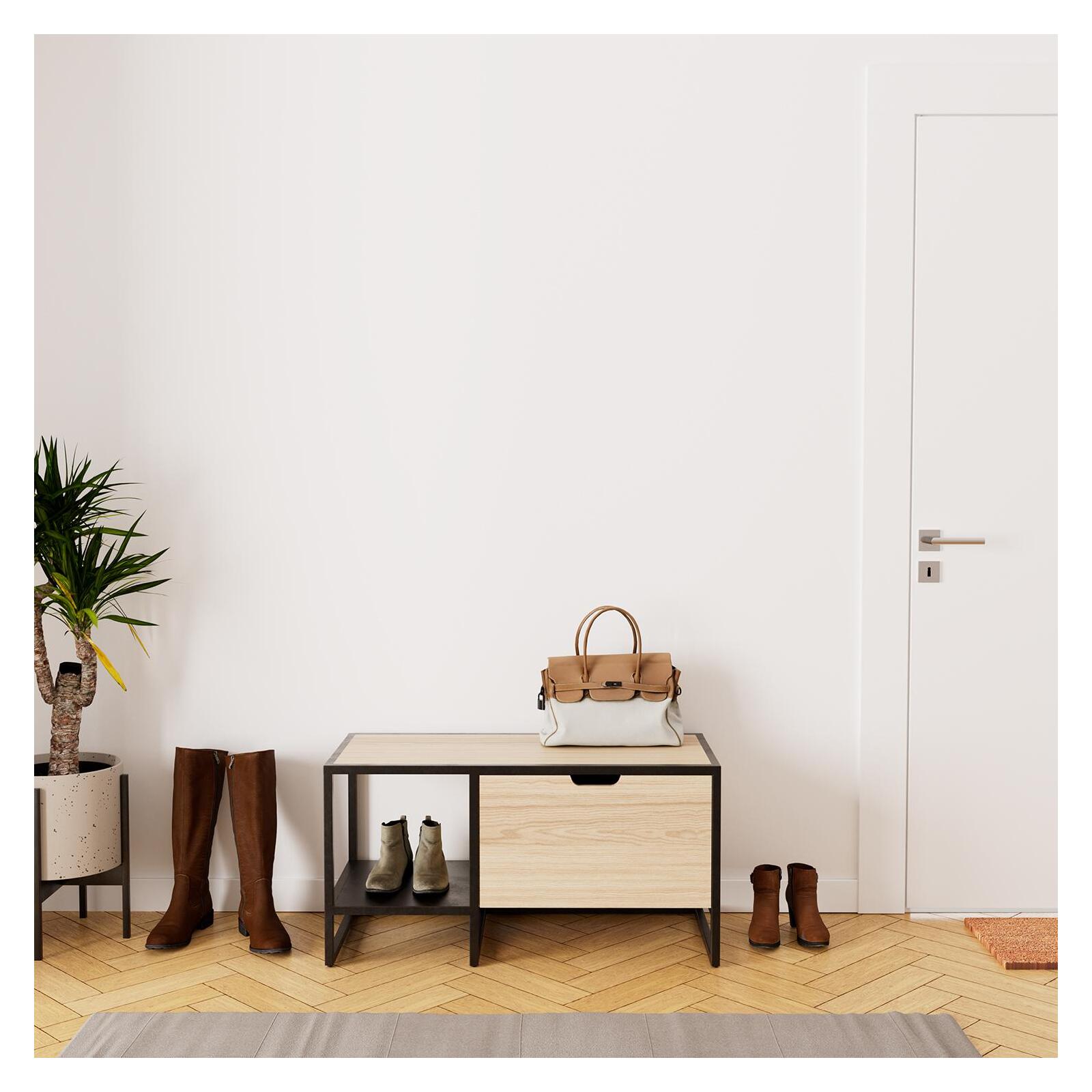 Banc d'entrée avec rangement L90 x H46 WILKO