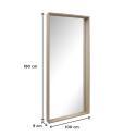 Miroir en chêne rectangulaire 100 x 180 cm GABY