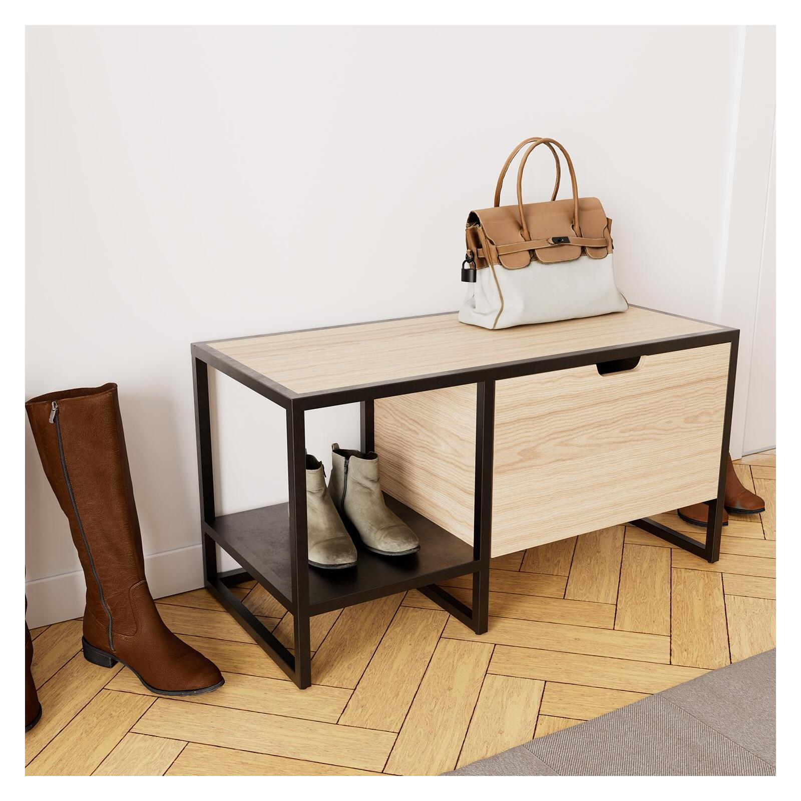 Banc d'entrée avec rangement L90 x H46 WILKO