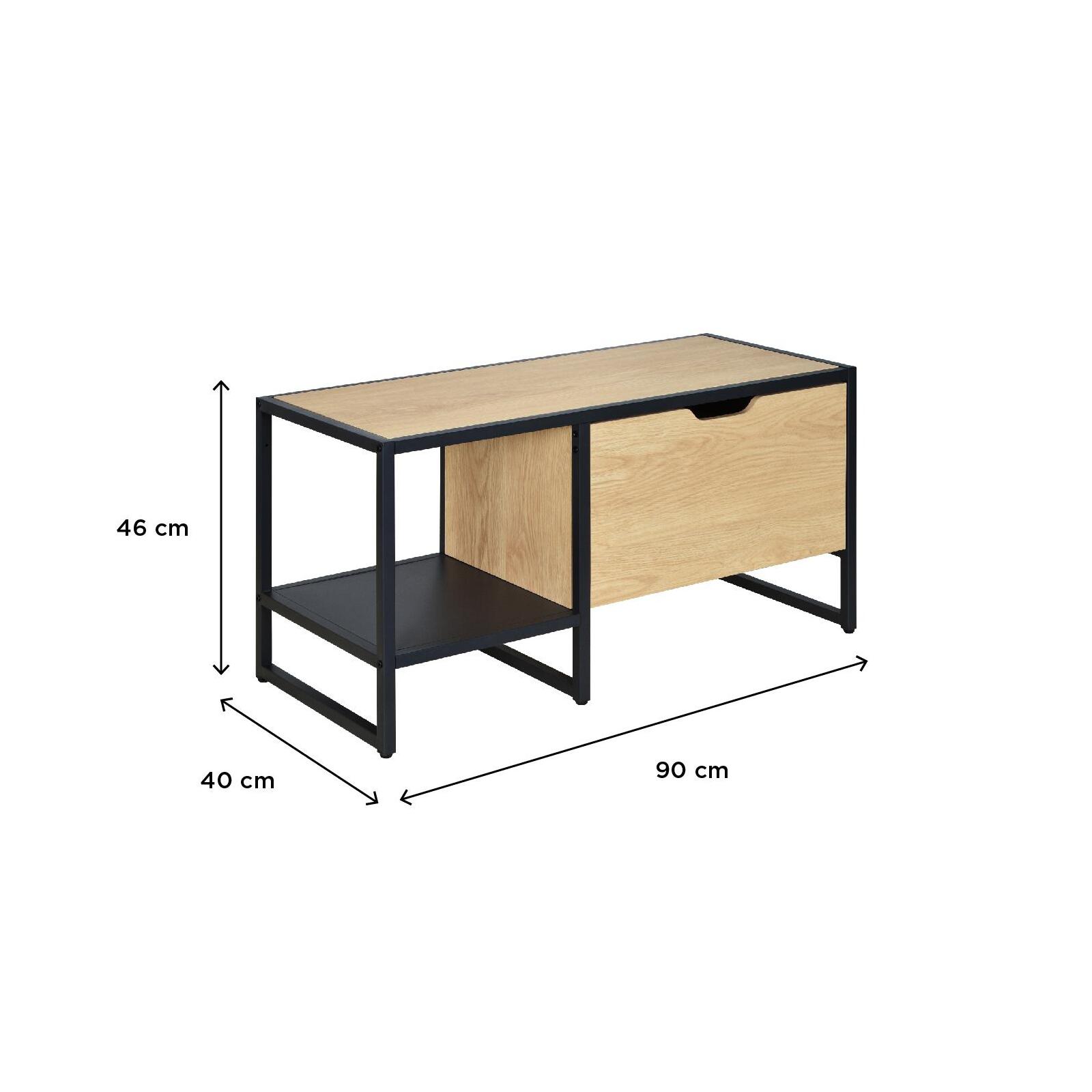 Banc d'entrée avec rangement L90 x H46 WILKO