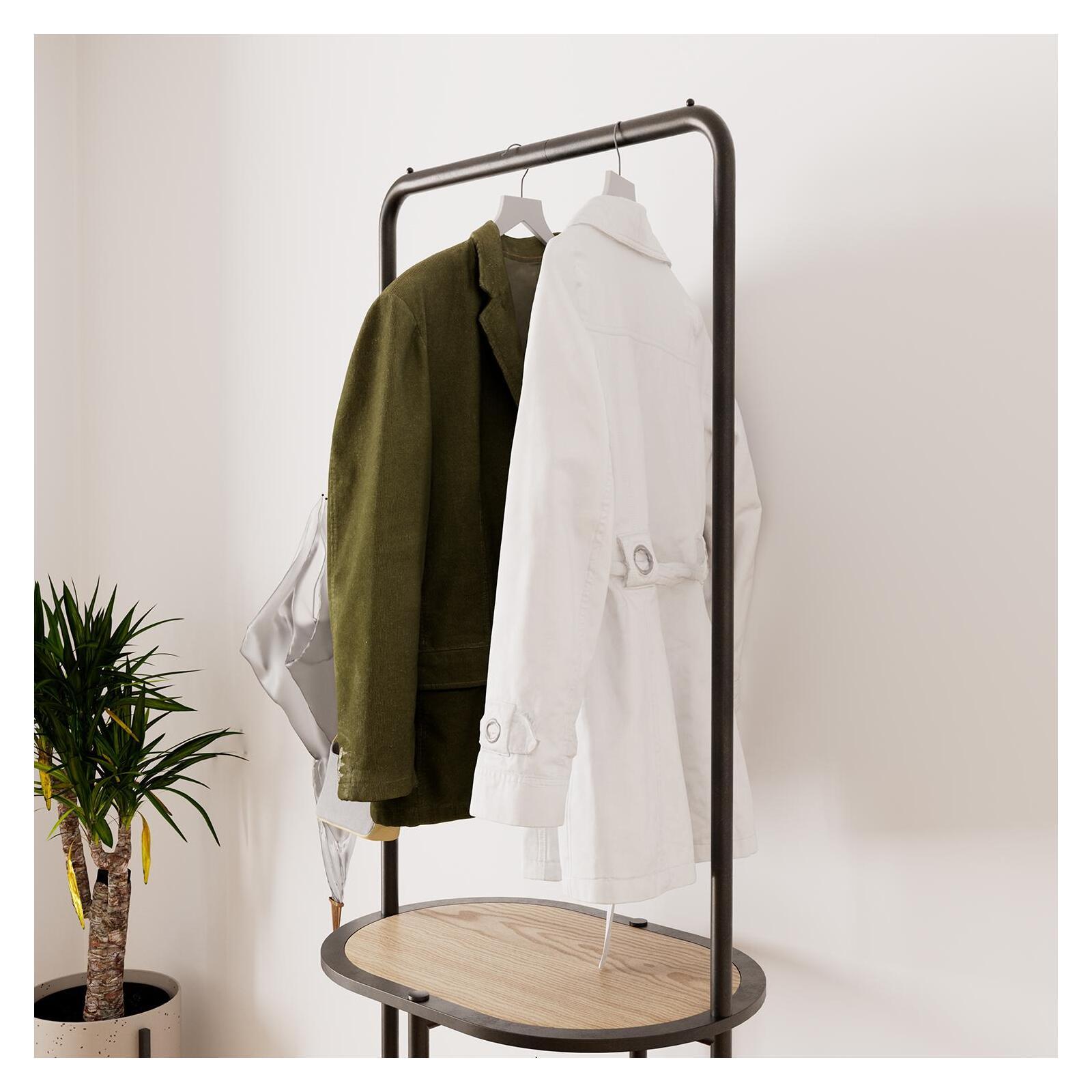 Portant d'entrée vestiaire métal et bois L60 x H80 cm WILKO