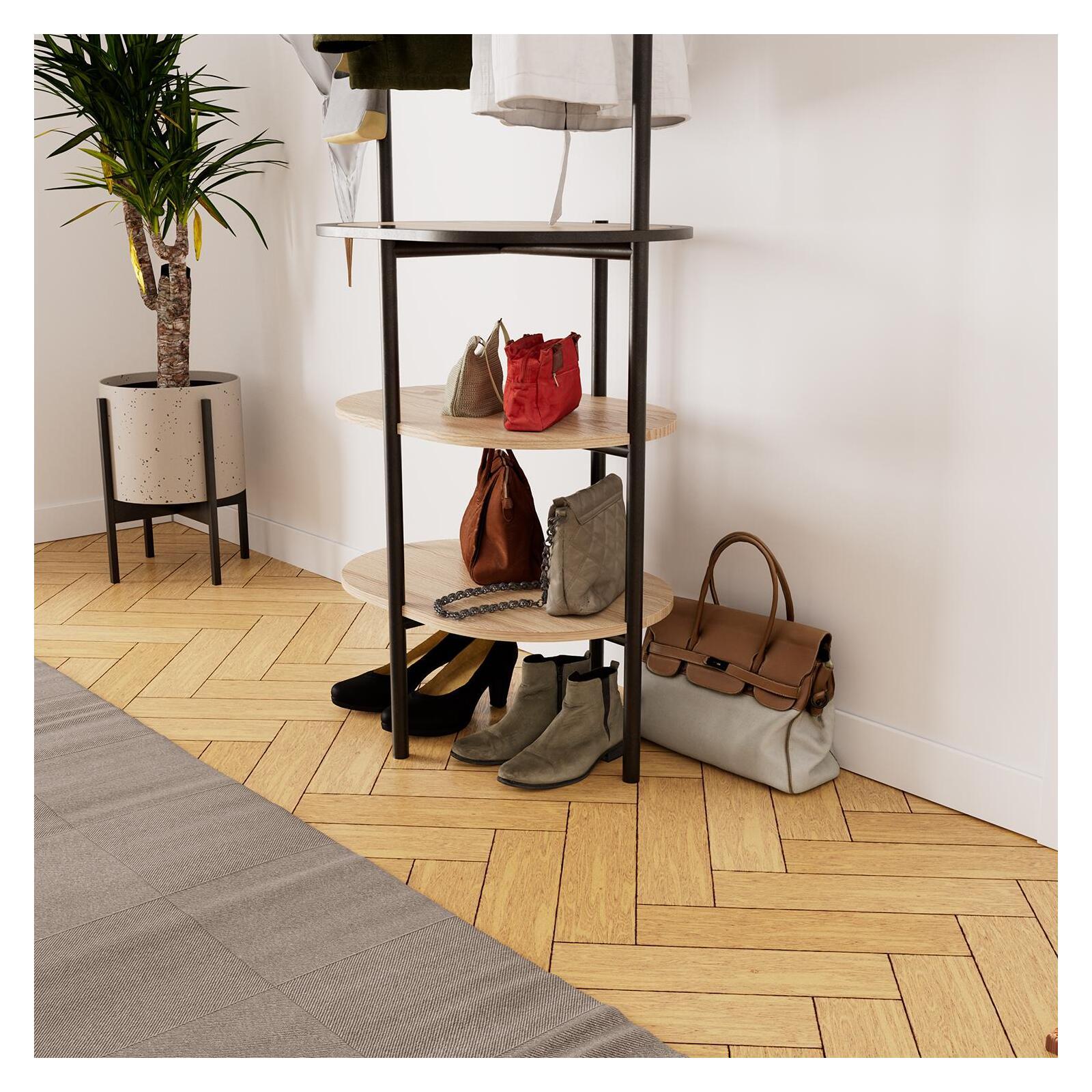 Portant d'entrée vestiaire métal et bois L60 x H80 cm WILKO