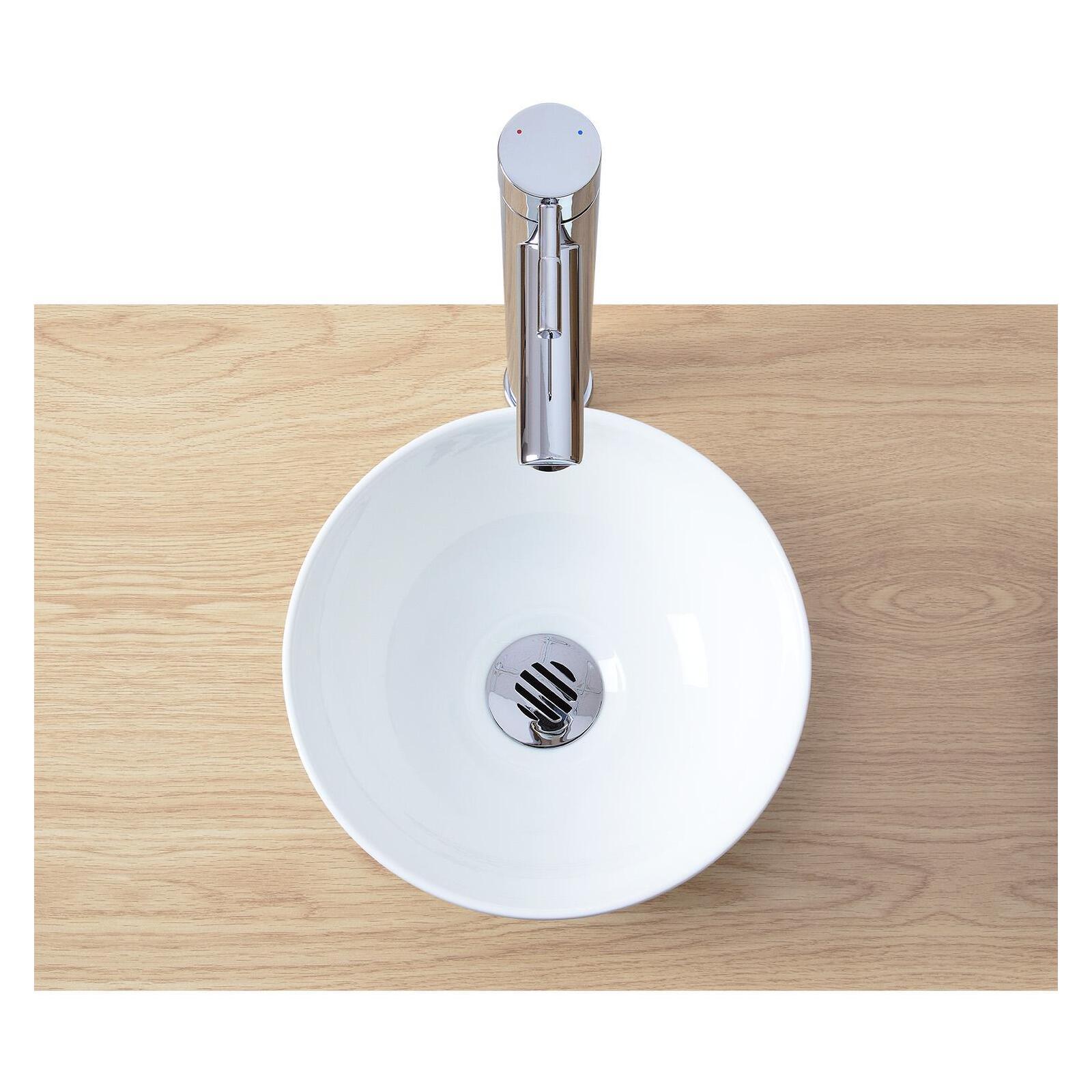 Bonde à écoulement libre à grille chromée - sans trop plein