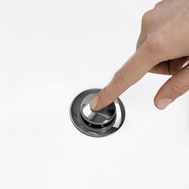 Bonde clic-clac chromée - avec trop plein