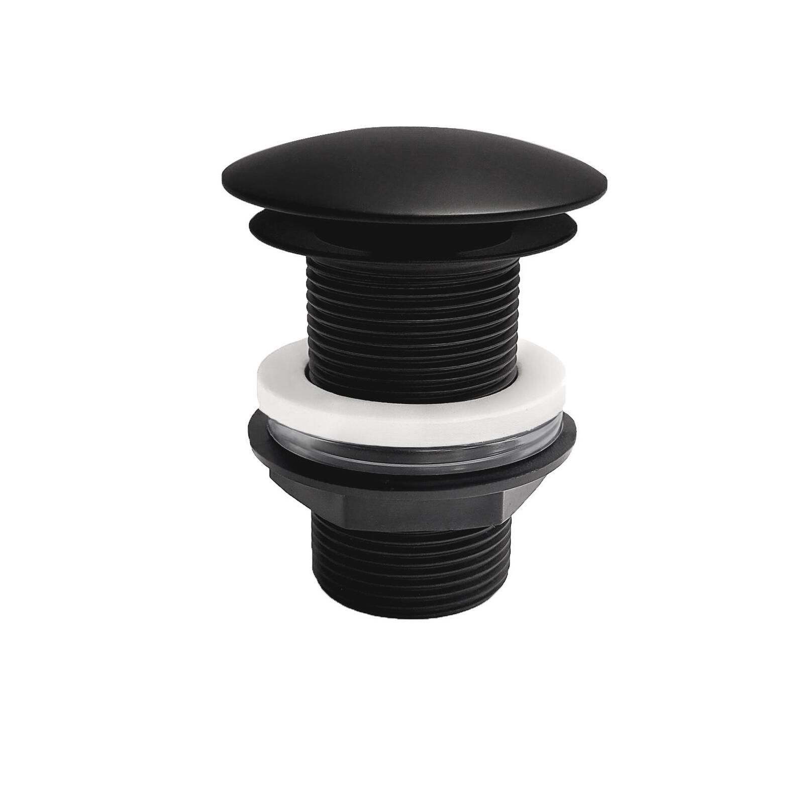 Bonde à écoulement libre noir mat - sans trop plein