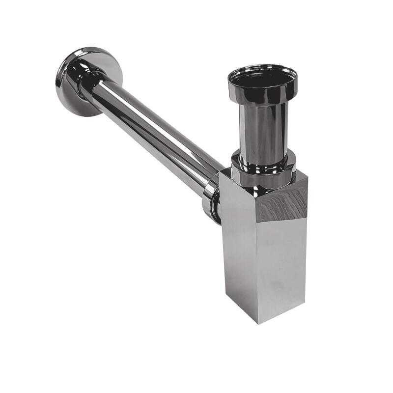 Siphon carré chromé découpable D32mm