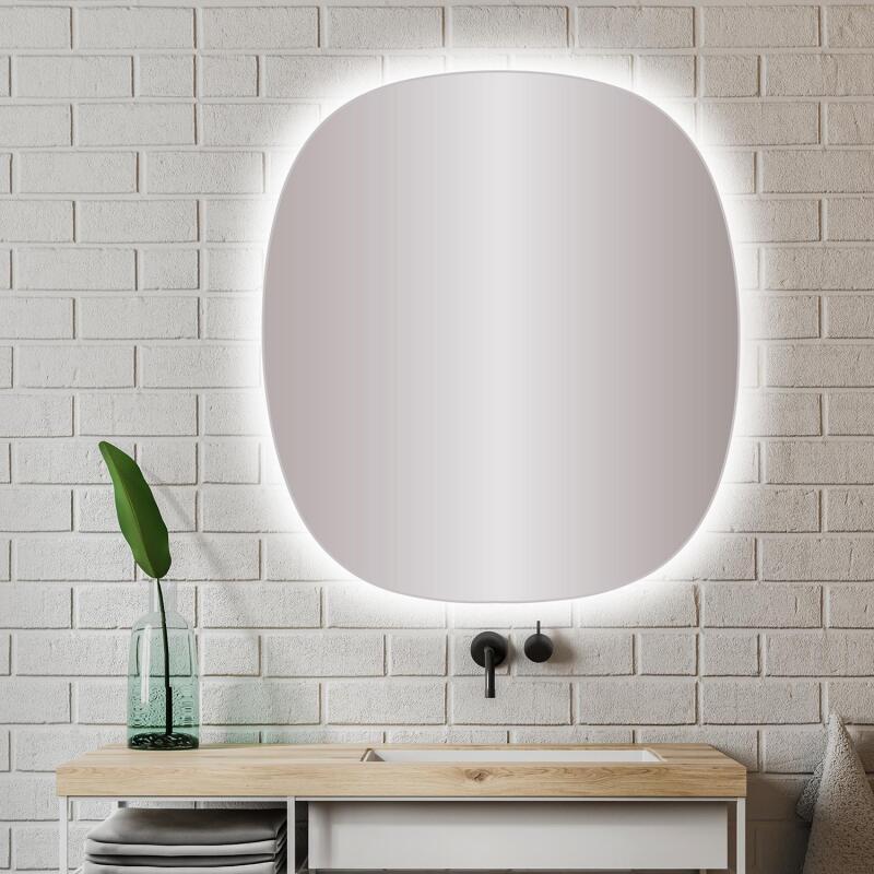 Miroir LED 70x78 cm organique