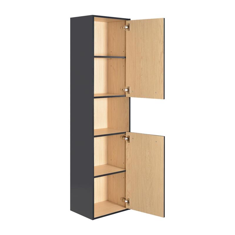 Colonne de salle de bain noir à suspendre 165cm