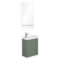 Ensemble meuble lave-mains vert de gris AVA avec miroir