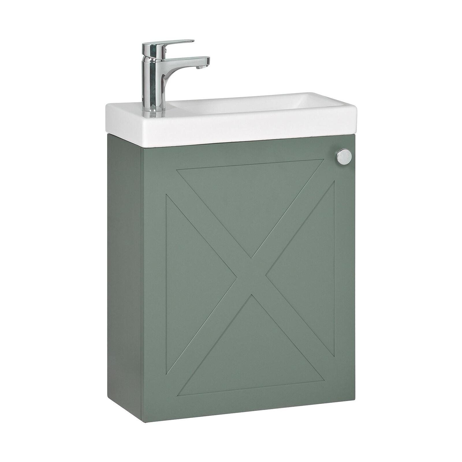 Meuble lave-mains vert de gris AVA