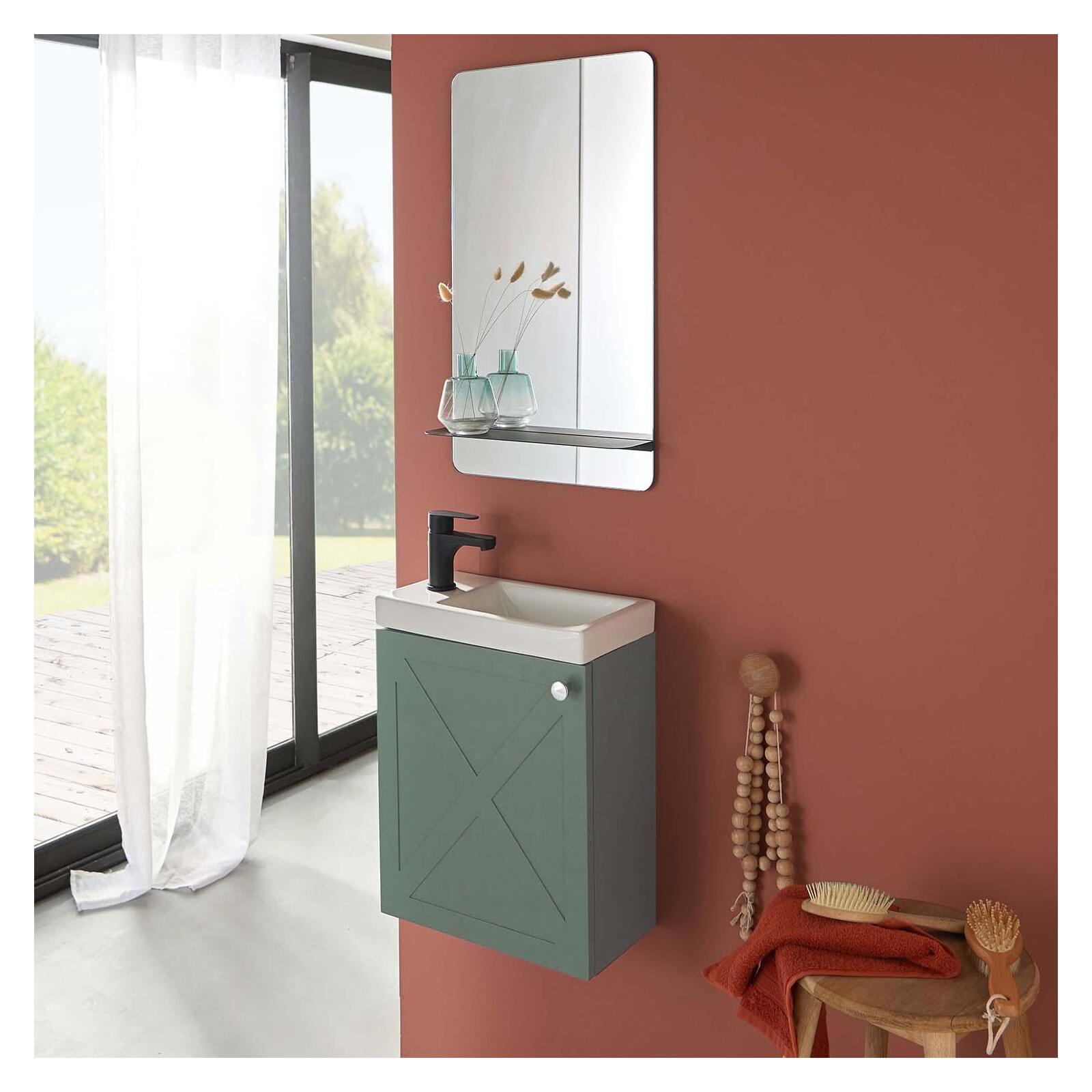 Meuble lave-mains vert de gris AVA